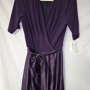 Alex Evenings Eggplant Dress Size 10 NEW